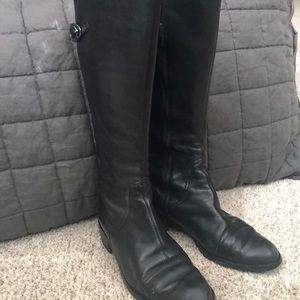 Franco Sarto black leather riding boots size 8